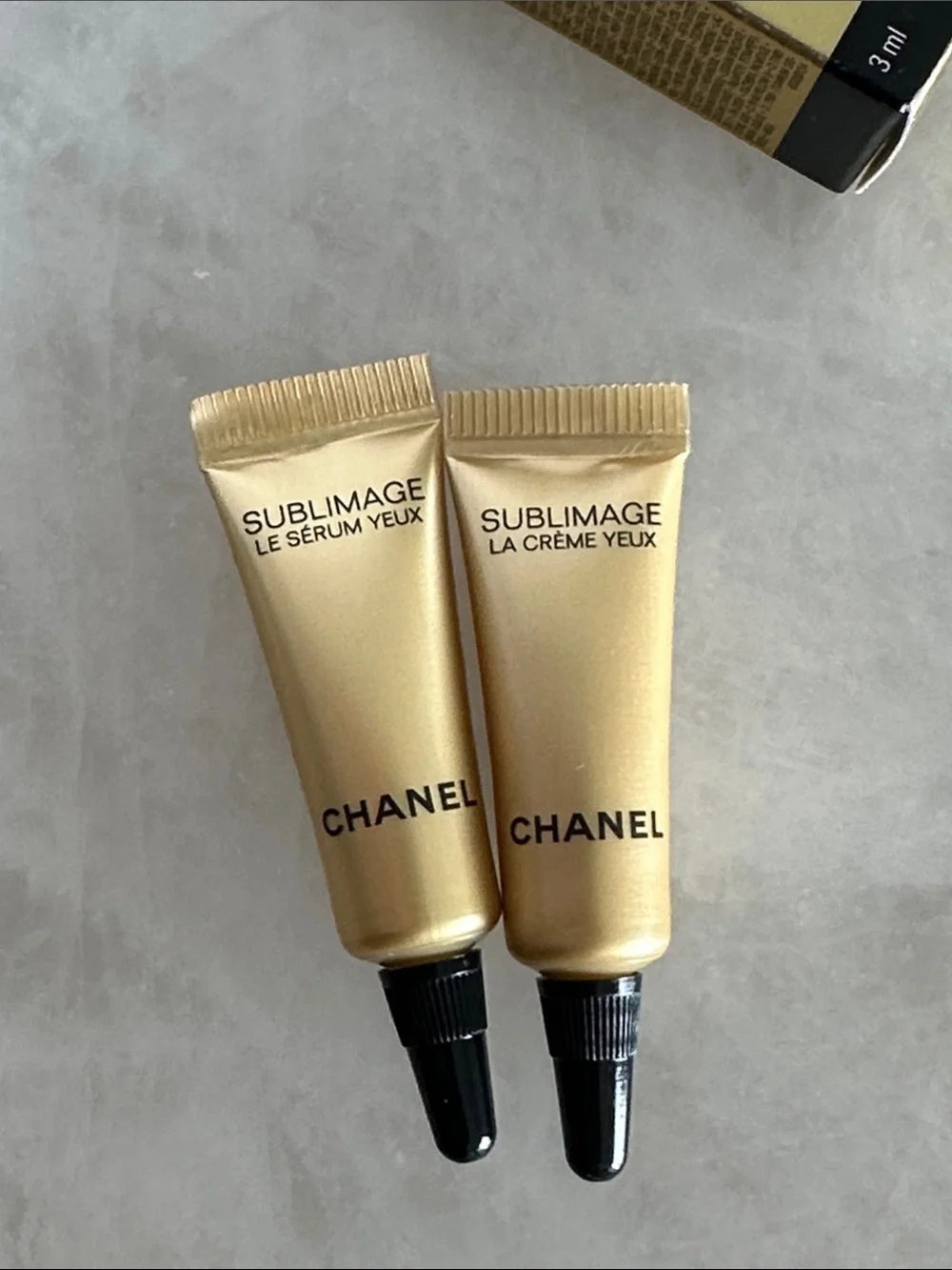 CHANEL Sublimage Eye Cream & Serum Duo - Gold 3ml 0.1 Fl oz each